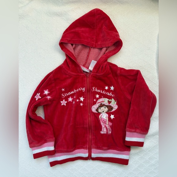Vintage Strawberry Shortcake Velour Tracksuit Set SS Active Toddler 3T - Picture 12 of 14